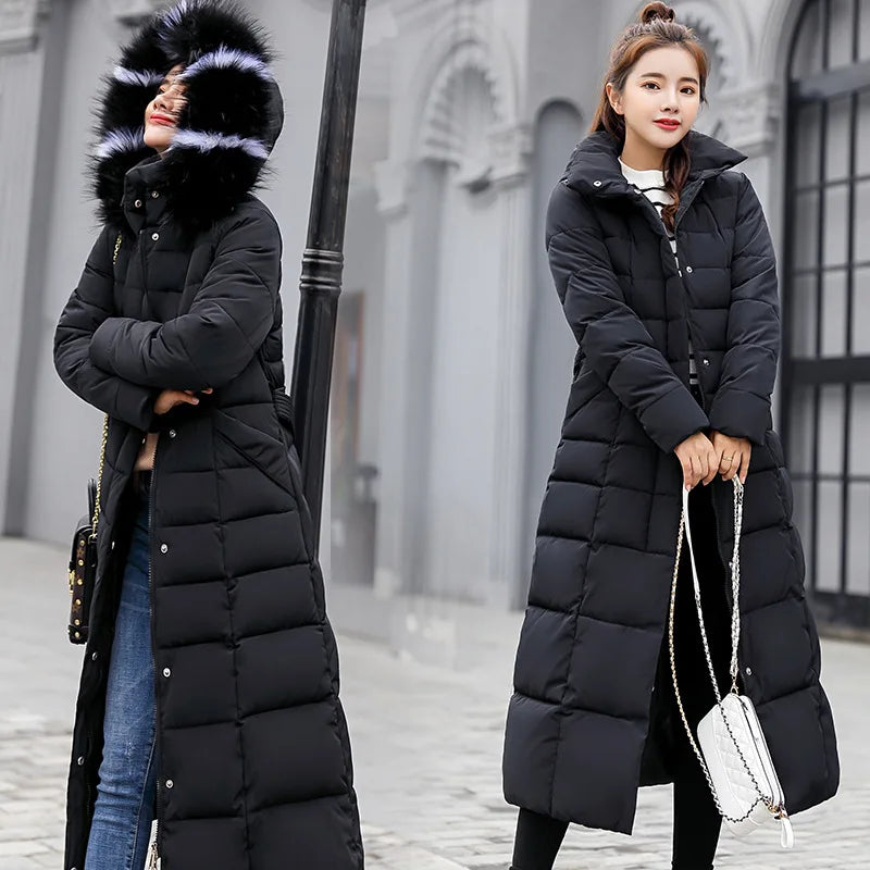 UHYTGF 2024 Winter Jacket Women's Warm Parkas Fashion