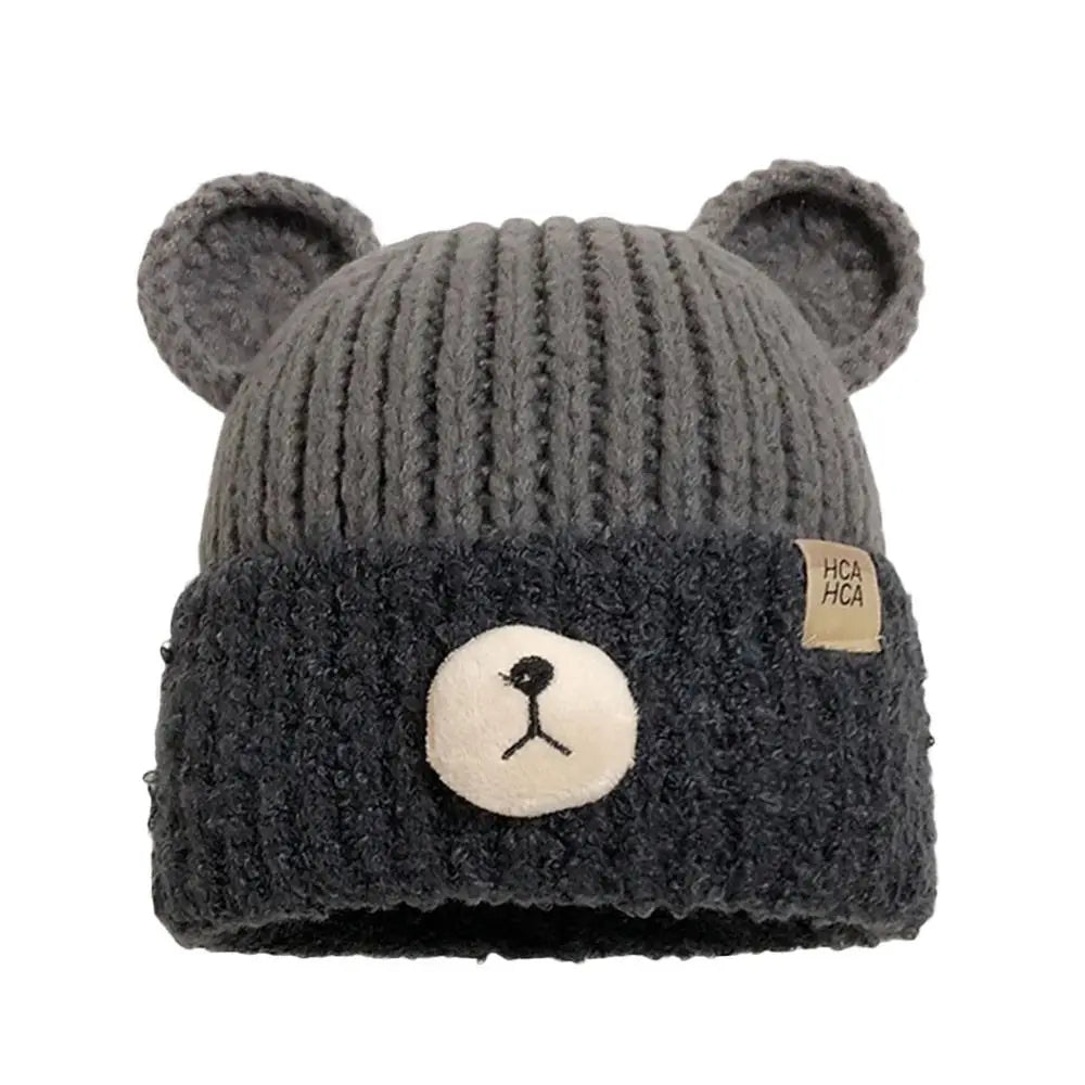 Fashion Winter Warm Knitted Cap Soft Bear Ears Beanie Hat