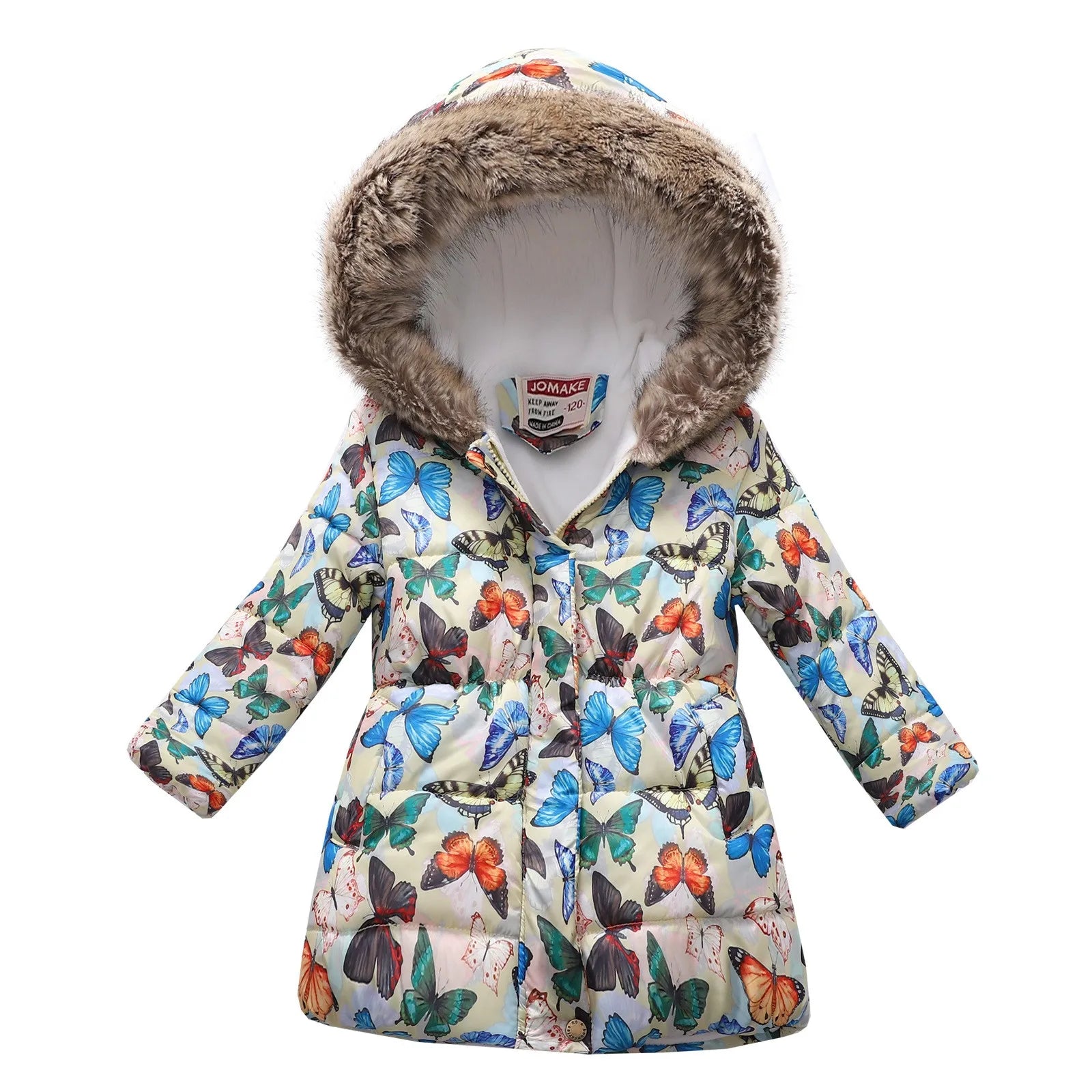 Cute Cartoon Fox Print Thicken Autumn Outerwear Children's Clothes New