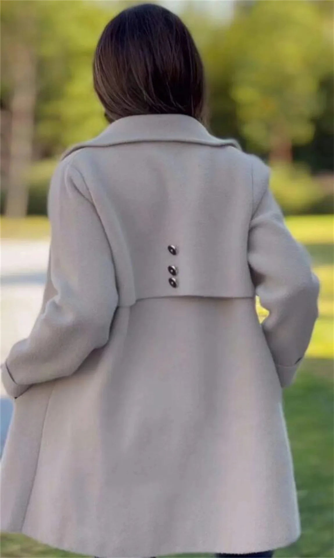 Long Sleeve Cardigan Sweater Solid Color Button Coat Elegant Pocket Loose Outwear