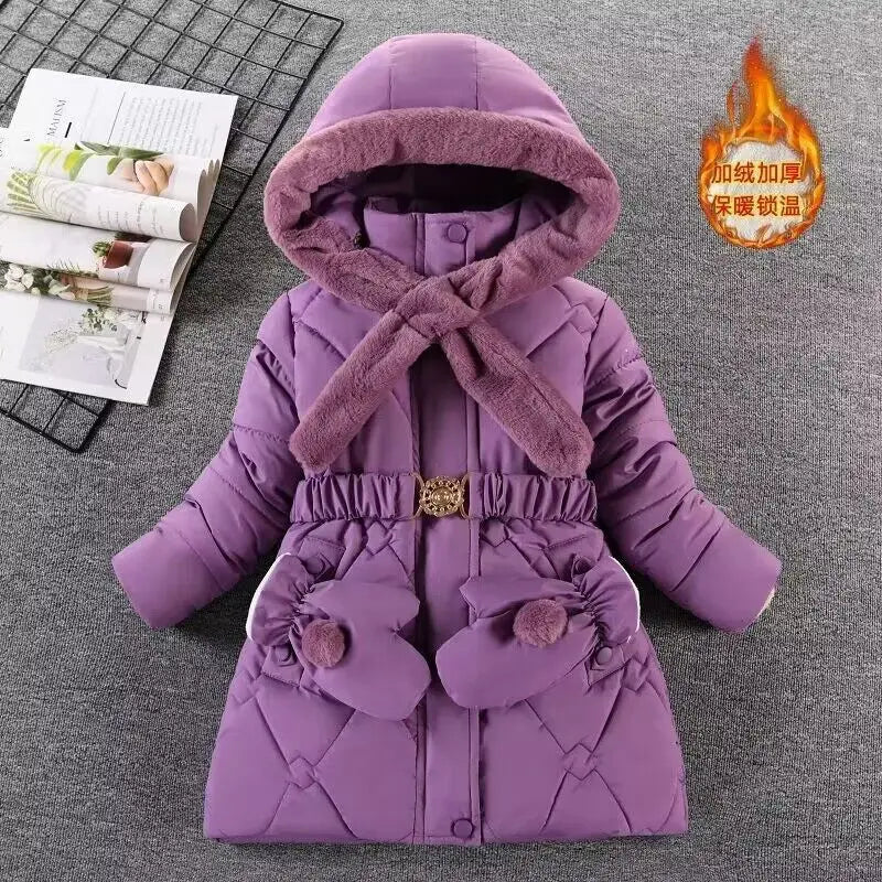 2024 Winter Girls Jacket Warm Windproof Outerwear