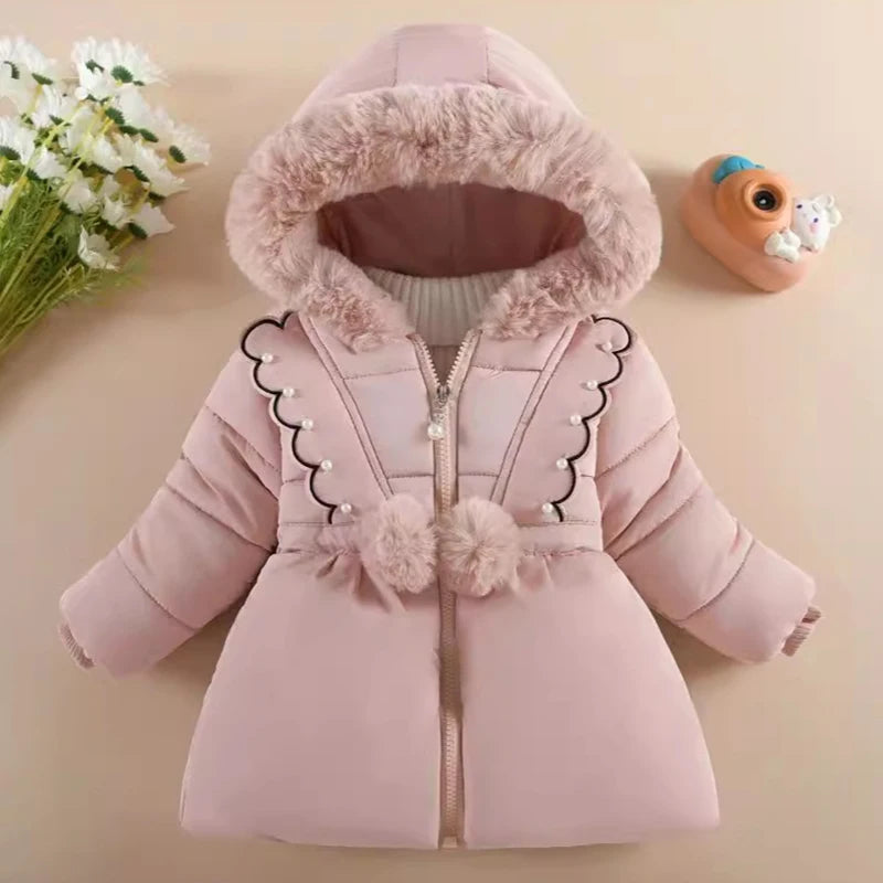 Cashmere Thickened Fashion Cotton-Padded Jacket Kids Long Sleeve Outfits