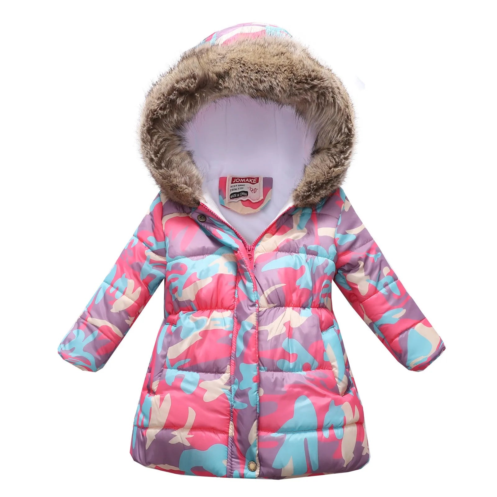 Cute Cartoon Fox Print Thicken Autumn Outerwear Children's Clothes New