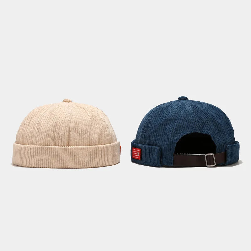 Bocca Corduroy Beanie Brimless Docker Hat Cap