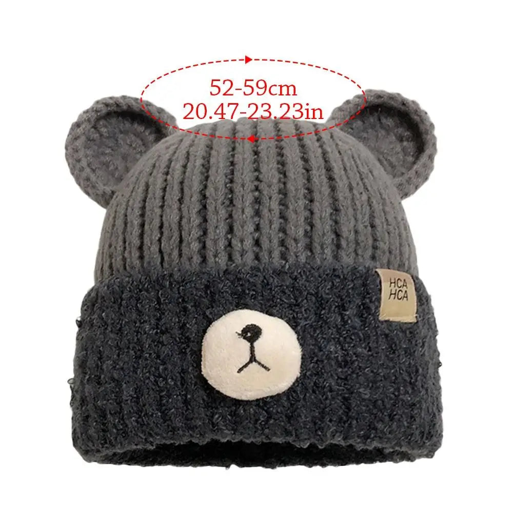 Fashion Winter Warm Knitted Cap Soft Bear Ears Beanie Hat