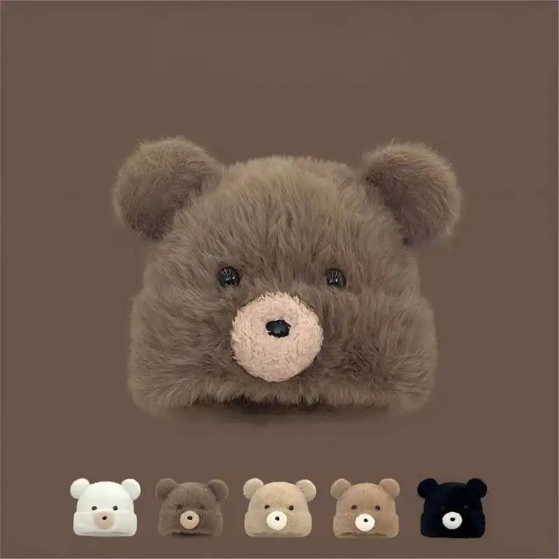 Pullover Hat Cute Cartoon Bear Ears Plush Female Autumn Winter Warm