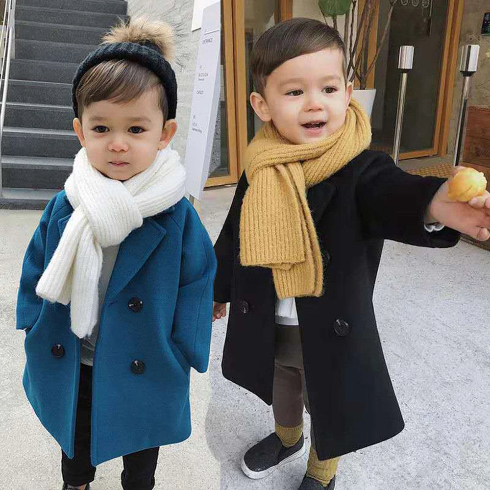 Infant Toddler Lapel Tweed Coat 2025 Autumn Winter Outerwear Coats