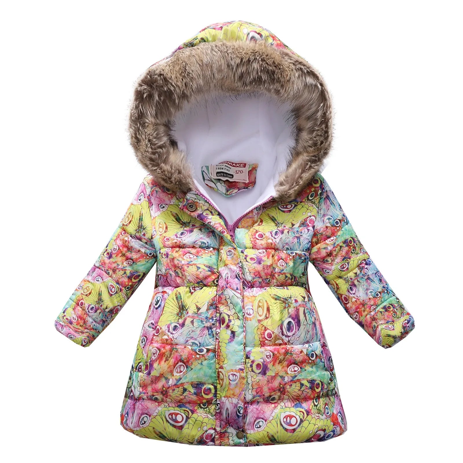 Cute Cartoon Fox Print Thicken Autumn Outerwear Children's Clothes New