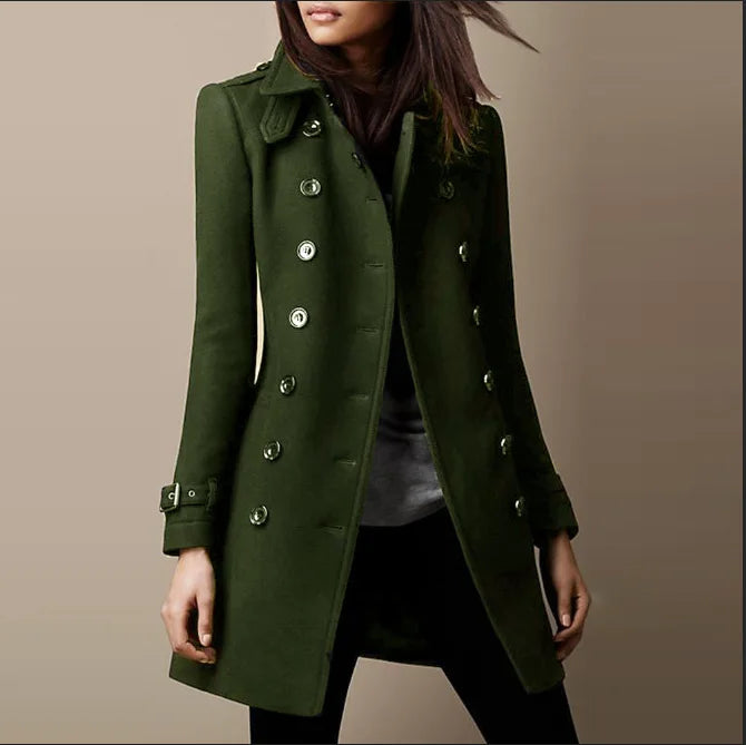 Top Coat Solid Slim Elegant Womens Outerwear 2024