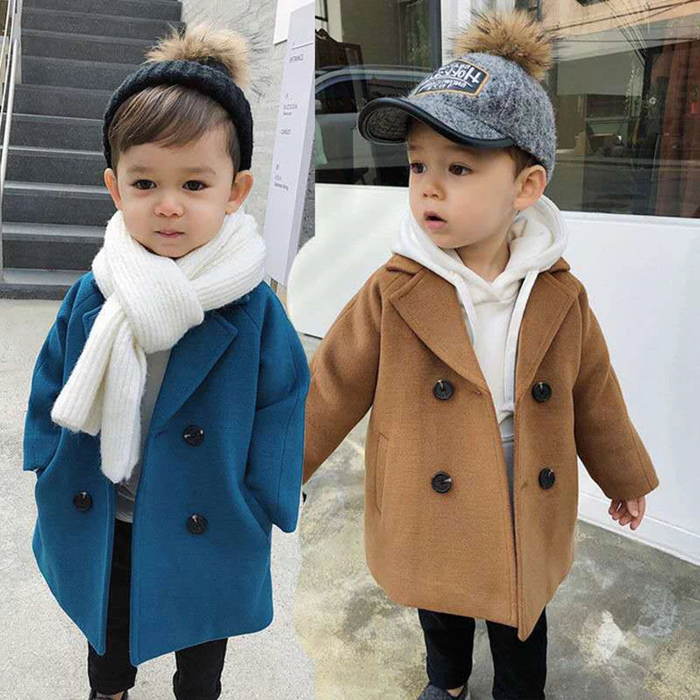 Infant Toddler Lapel Tweed Coat 2025 Autumn Winter Outerwear Coats