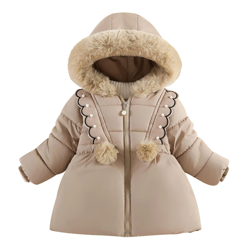 Cashmere Thickened Fashion Cotton-Padded Jacket Kids Long Sleeve Outfits