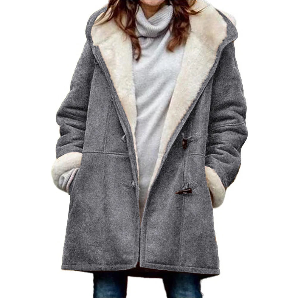 Button Solid Casual Various Colors Lady Jacket Winter Coat Female