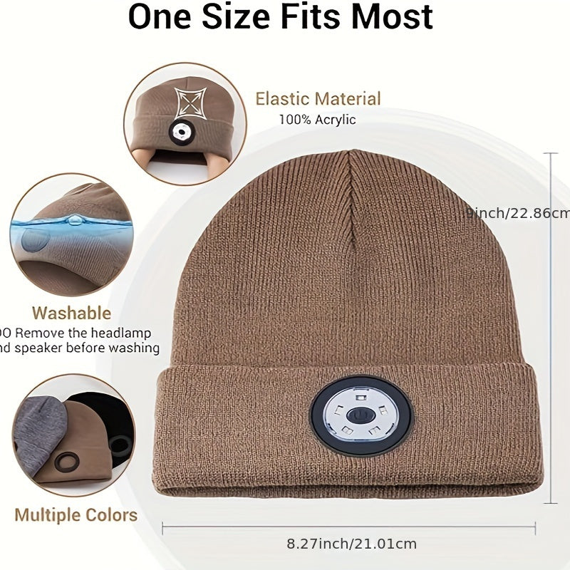 Music Beanie Hat With Lightweight Built-in Stereo Headphones